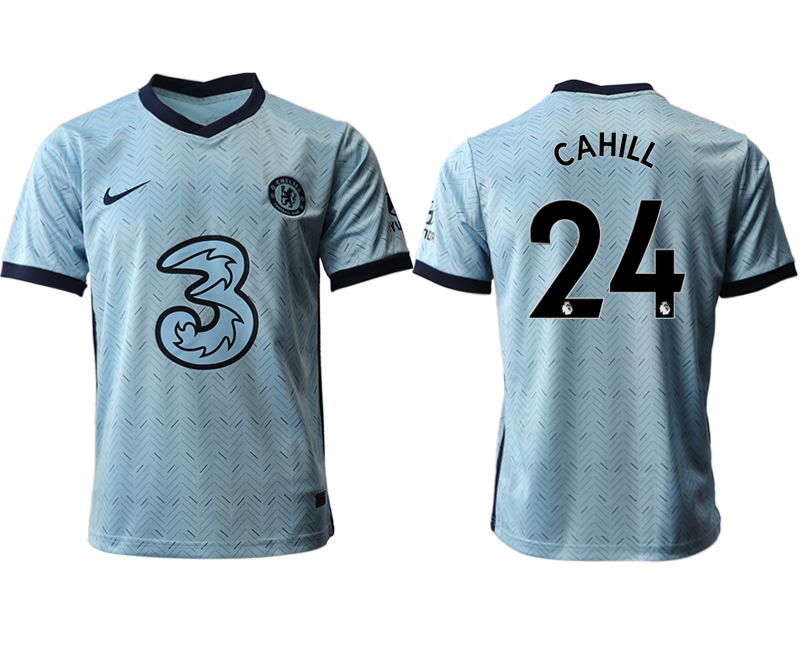 Men 2020-2021 club Chelsea away aaa version #24 Light blue Soccer Jerseys->chelsea jersey->Soccer Club Jersey